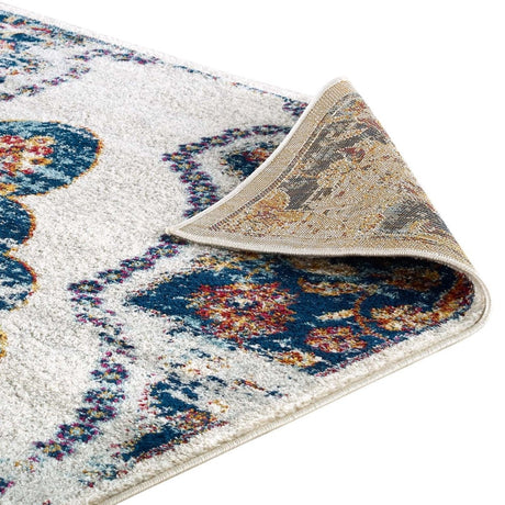 Entourage Malia Distressed Vintage Floral Persian Medallion Area Rug - BUILDMYPLACE
