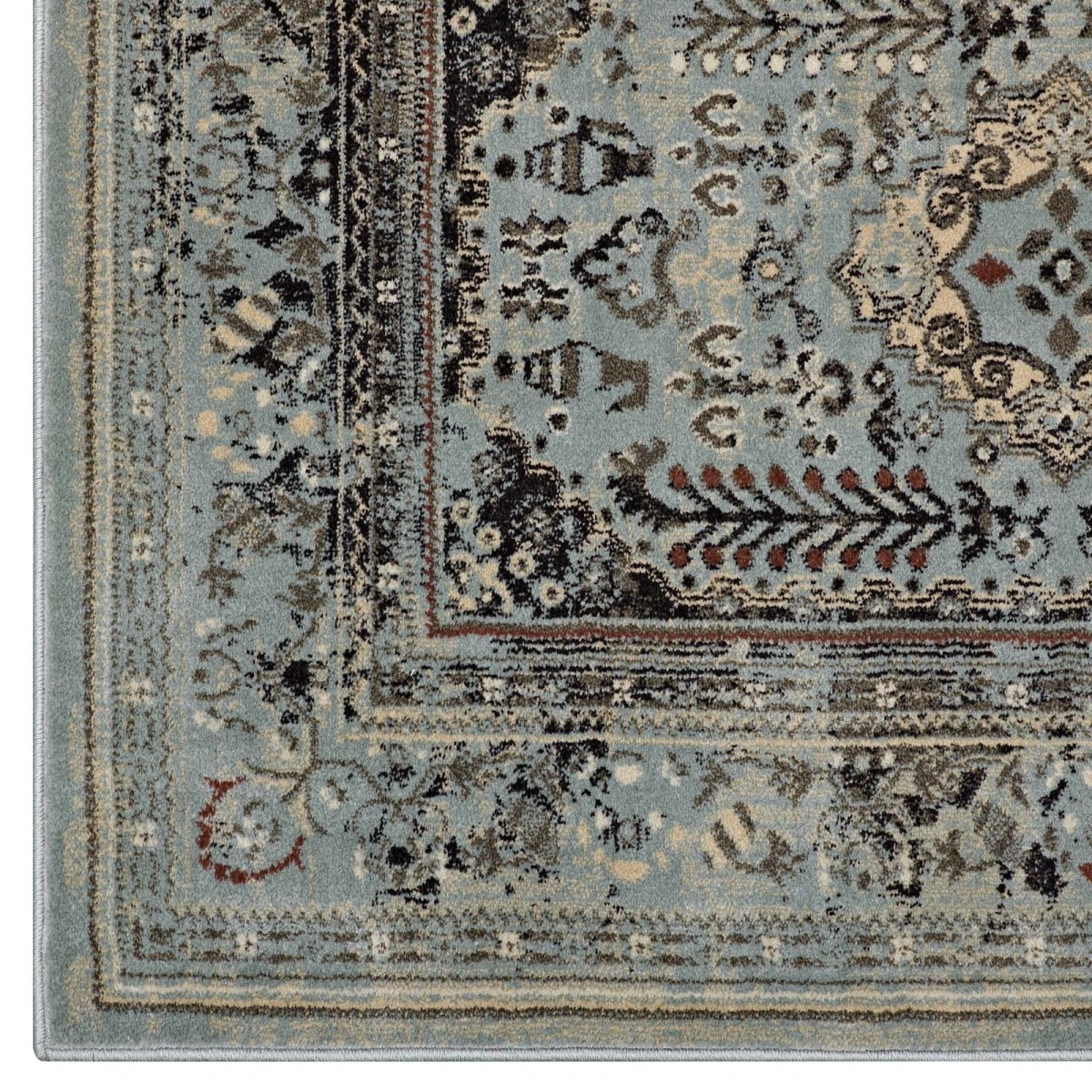 Enye Distressed Vintage Floral Lattice Area Rug - BUILDMYPLACE