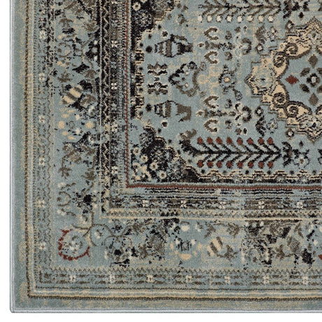 Enye Distressed Vintage Floral Lattice Area Rug - BUILDMYPLACE