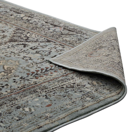 Enye Distressed Vintage Floral Lattice Area Rug - BUILDMYPLACE