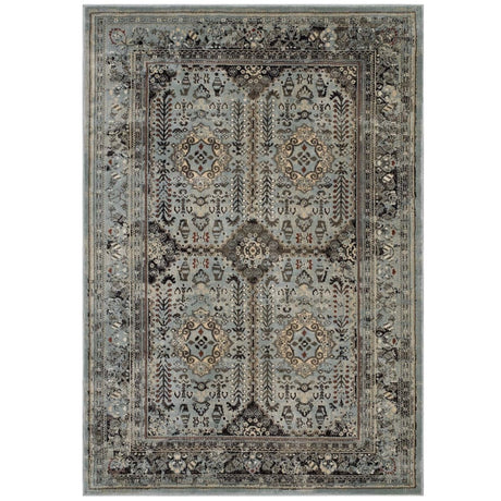Enye Distressed Vintage Floral Lattice Area Rug - BUILDMYPLACE