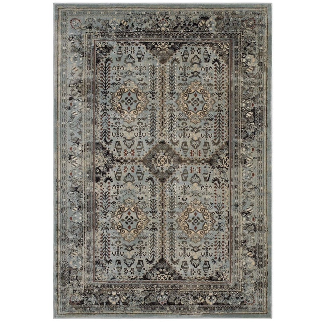 Enye Distressed Vintage Floral Lattice Area Rug - BUILDMYPLACE