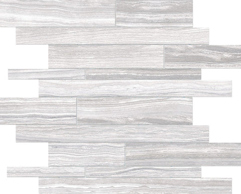 Eramosa Ice Random Strip Matte Glazed Porcelain Mosaic