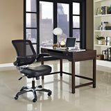 Ergonomic Drafting Chair with Adjustable Foot Ring and Flip - Up Arms Vinyl Seat - For Desk Chair - BUILDMYPLACE