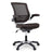 Ergonomic Drafting Chair with Adjustable Foot Ring and Flip - Up Arms Vinyl Seat - For Desk Chair - BUILDMYPLACE