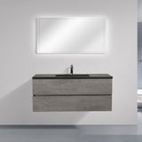 Eshburn Floating / Wall Mounted Bathroom Vanity With Black Top - BUILDMYPLACE