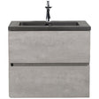 Eshburn Floating / Wall Mounted Bathroom Vanity With Black Top - BUILDMYPLACE