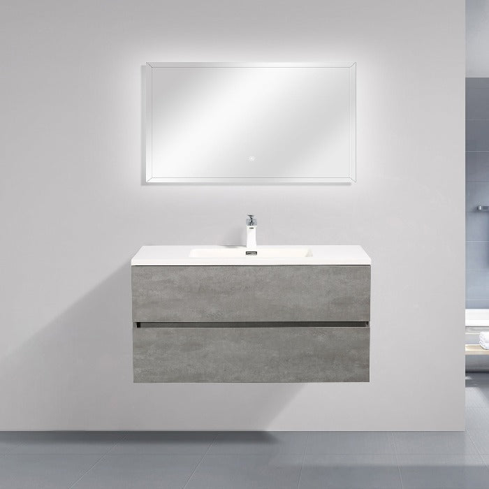 Eshburn Luxury Floating / Wall Mounted Bathroom Vanity With Acrylic Sink - BUILDMYPLACE