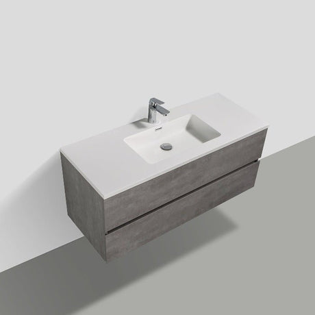 Eshburn Luxury Floating / Wall Mounted Bathroom Vanity With Acrylic Sink - BUILDMYPLACE