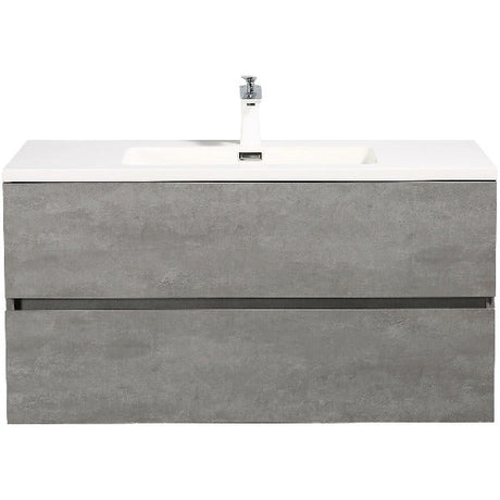 Eshburn Luxury Floating / Wall Mounted Bathroom Vanity With Acrylic Sink - BUILDMYPLACE