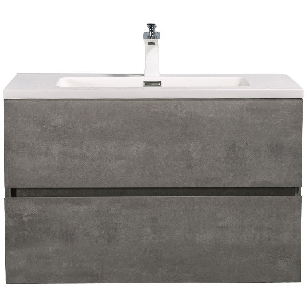 Eshburn Luxury Floating / Wall Mounted Bathroom Vanity With Acrylic Sink - BUILDMYPLACE