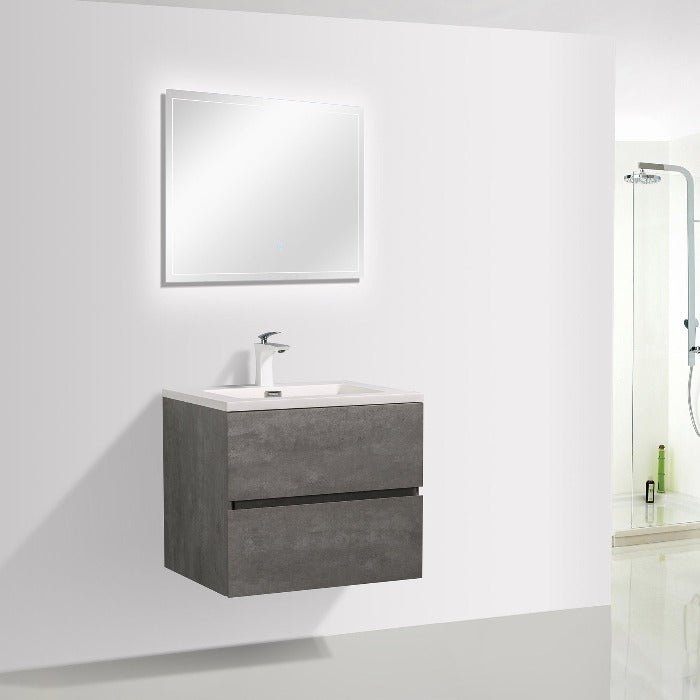 Eshburn Luxury Floating / Wall Mounted Bathroom Vanity With Acrylic Sink - BUILDMYPLACE