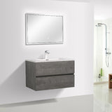 Eshburn Luxury Floating / Wall Mounted Bathroom Vanity With Acrylic Sink - BUILDMYPLACE