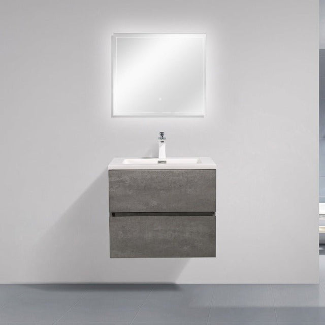 Eshburn Luxury Floating / Wall Mounted Bathroom Vanity With Acrylic Sink - BUILDMYPLACE