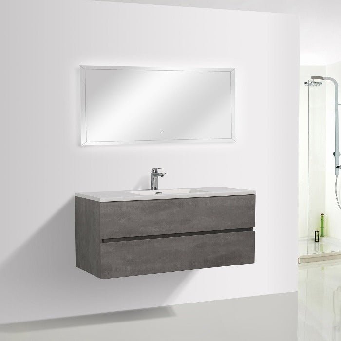 Eshburn Luxury Floating / Wall Mounted Bathroom Vanity With Acrylic Sink - BUILDMYPLACE