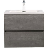 Eshburn Luxury Floating / Wall Mounted Bathroom Vanity With Acrylic Sink - BUILDMYPLACE