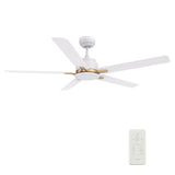 ESPEAR 52 inch 5 - Blade Smart Ceiling Fan with LED Light & Remote - LEDMyPlace
