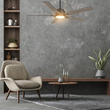 ESPEAR 52 inch 5 - Blade Smart Ceiling Fan with LED Light & Remote - LEDMyPlace