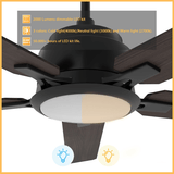 ESPEAR 52 inch 5 - Blade Smart Ceiling Fan with LED Light & Remote - LEDMyPlace
