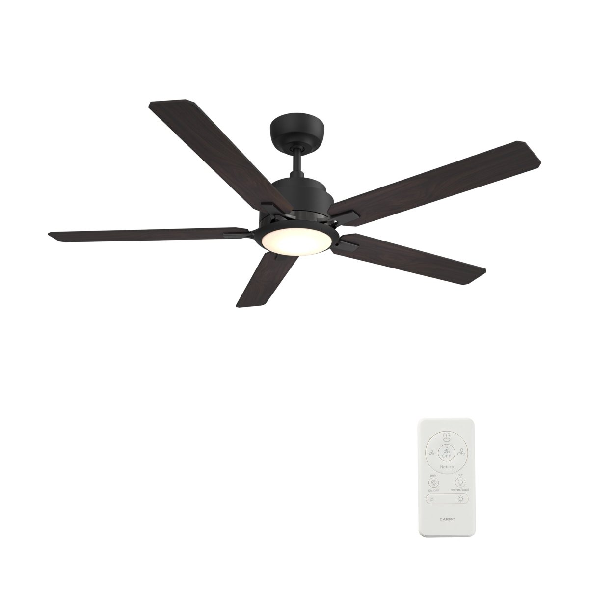 ESPEAR 52 inch 5 - Blade Smart Ceiling Fan with LED Light & Remote - LEDMyPlace