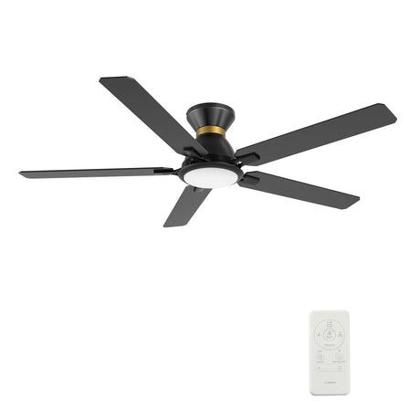 ESPEAR 52 inch Flush Mount 5 - Blade Smart Ceiling Fan with LED Light & Remote - LEDMyPlace