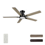 ESPEAR 52 inch Flush Mount 5 - Blade Smart Ceiling Fan with LED Light & Remote - LEDMyPlace