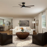 ESPEAR 52 inch Flush Mount 5 - Blade Smart Ceiling Fan with LED Light & Remote - LEDMyPlace