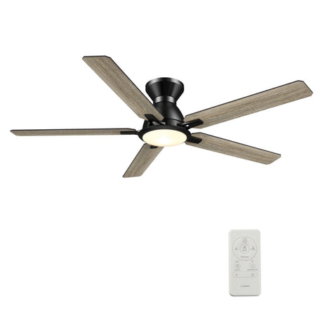 ESPEAR 52 inch Flush Mount 5 - Blade Smart Ceiling Fan with LED Light & Remote - LEDMyPlace