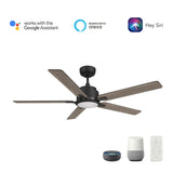 ESPEAR 60 inch 5 - Blade Smart Ceiling Fan with LED Light & Remote - LEDMyPlace