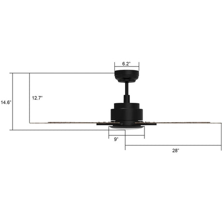 Essex 52'' Best Smart Ceiling Fan with Remote, Light Kit Included, Works with Google Assistant and Amazon Alexa,Siri Shortcut - LEDMyPlace