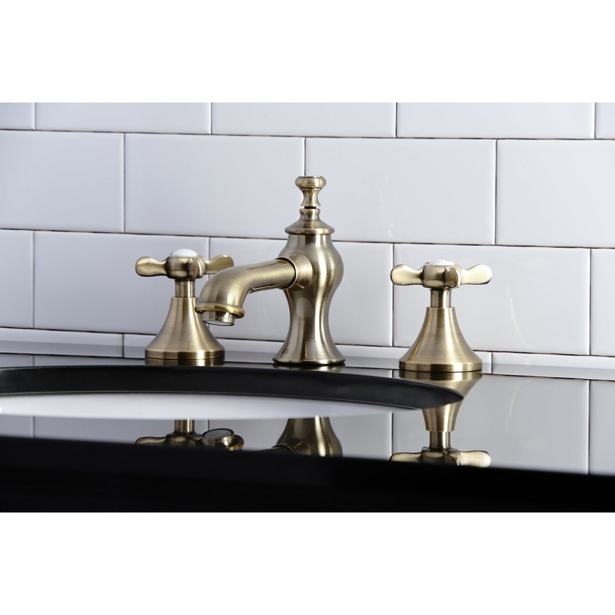 Essex 8" Deck Mount Widespread Bathroom Faucet - BUILDMYPLACE