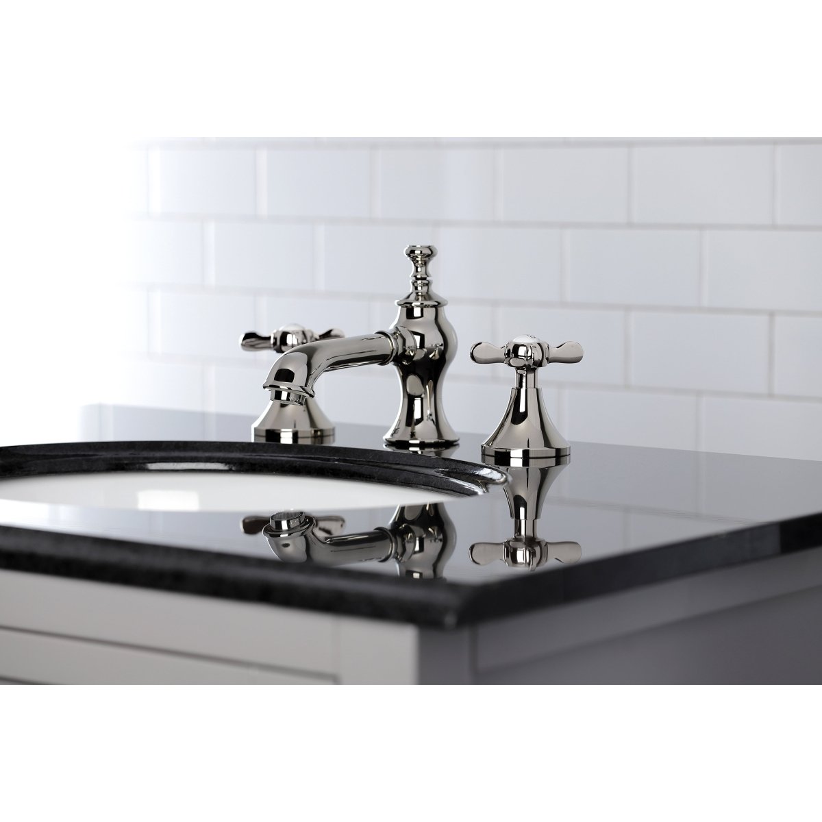 Essex 8" Deck Mount Widespread Bathroom Faucet - BUILDMYPLACE