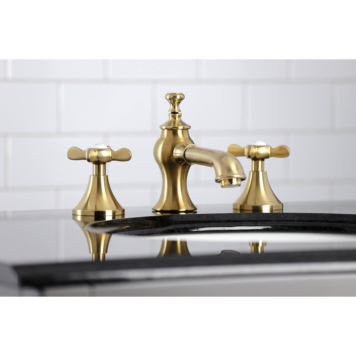 Essex 8" Deck Mount Widespread Bathroom Faucet - BUILDMYPLACE