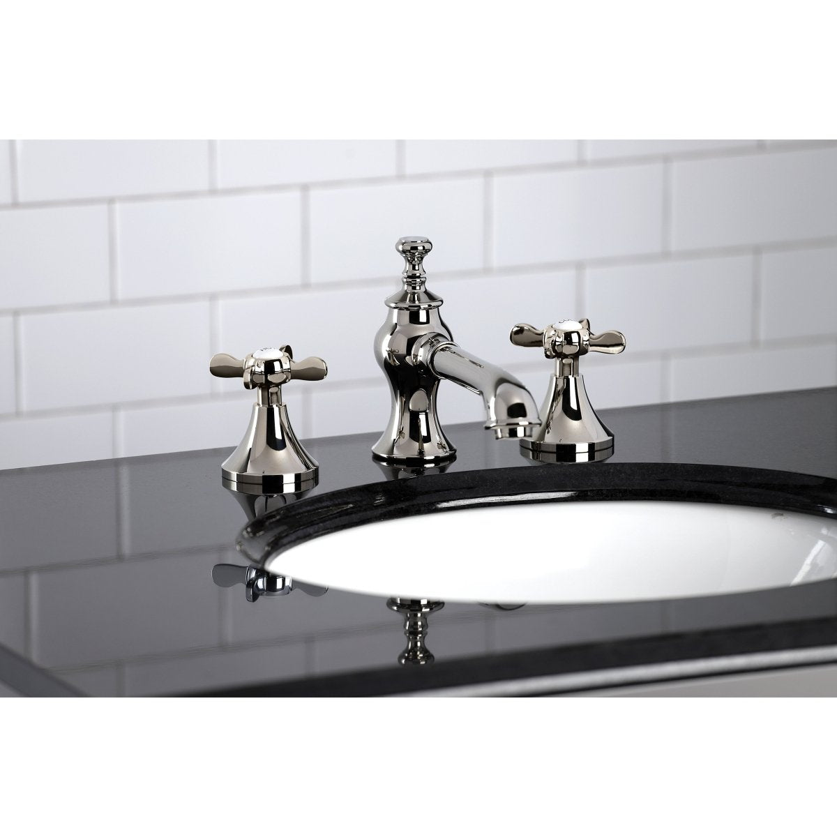 Essex 8" Deck Mount Widespread Bathroom Faucet - BUILDMYPLACE