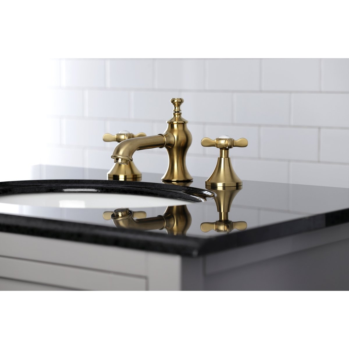 Essex 8" Deck Mount Widespread Bathroom Faucet - BUILDMYPLACE