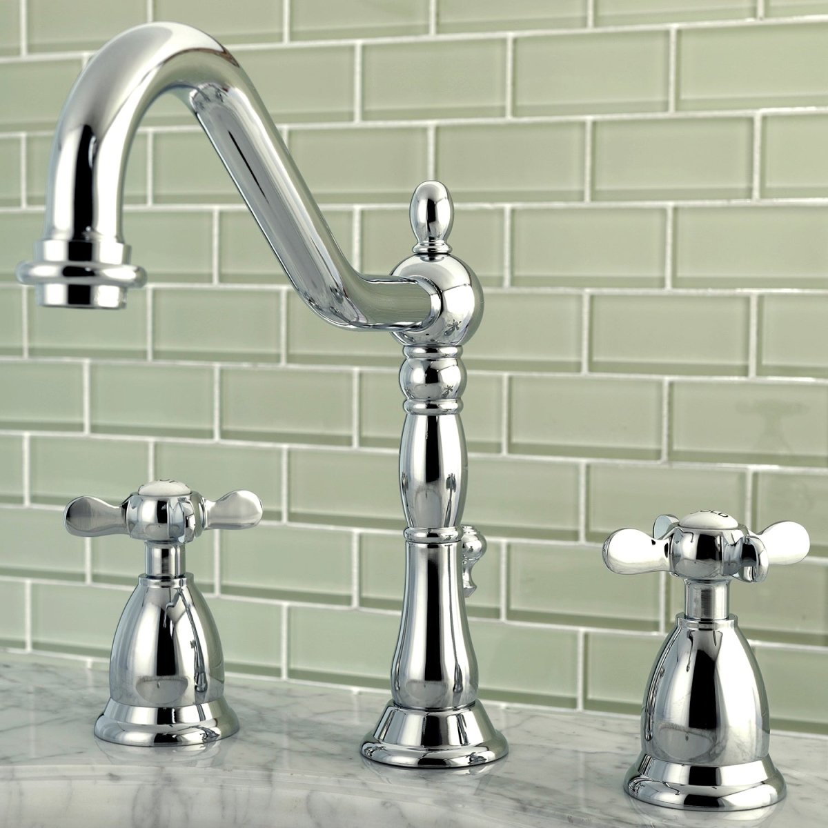 Essex 8" Widespread Bathroom Faucet In 6" Spout Clearence - BUILDMYPLACE