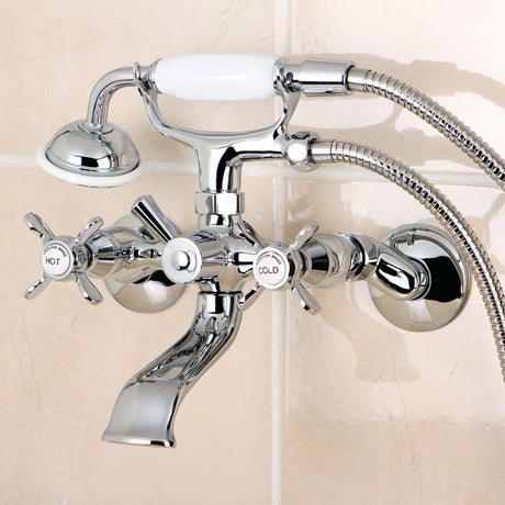 Essex Clawfoot Tub Faucet With Hand Shower In 7.5" Spout Reach - BUILDMYPLACE