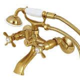 Essex Clawfoot Tub Faucet With Hand Shower In 7.5" Spout Reach - BUILDMYPLACE