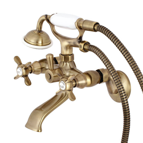 Essex Clawfoot Tub Faucet With Hand Shower In 7.5" Spout Reach - BUILDMYPLACE