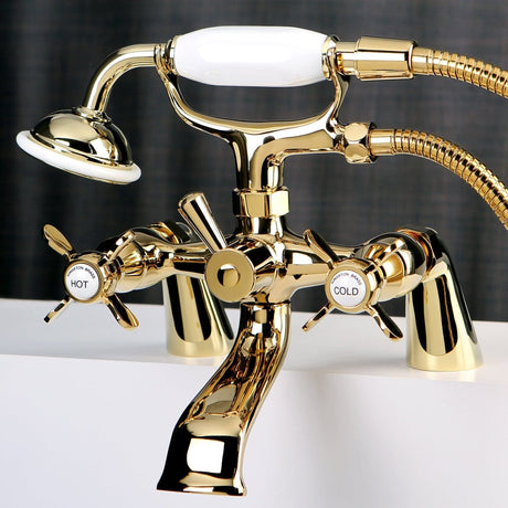 Essex Deck Mount Clawfoot Tub Faucet With Hand Shower - BUILDMYPLACE