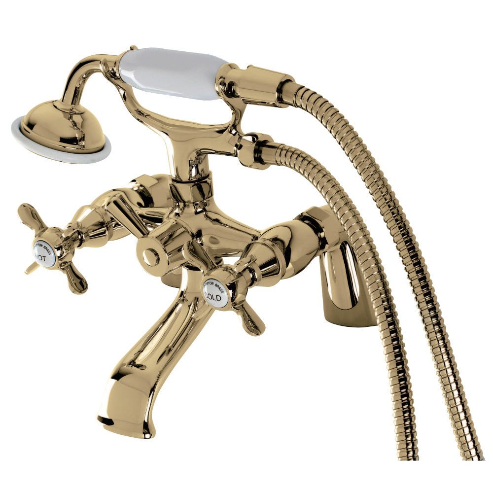 Essex Deck Mount Clawfoot Tub Faucet With Hand Shower - BUILDMYPLACE