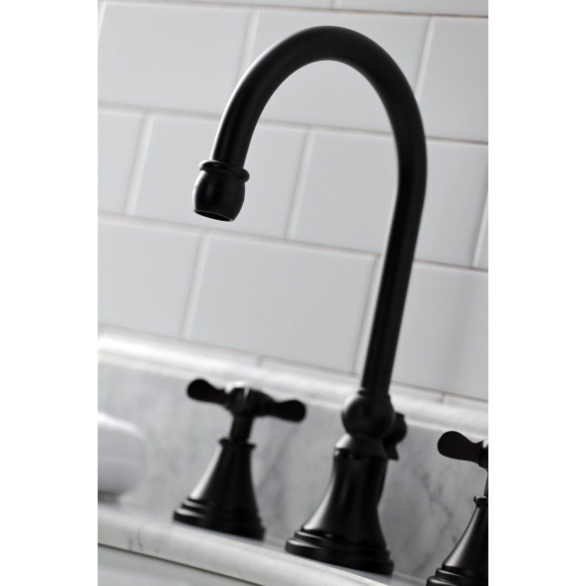 Essex Two - handle 3 - Hole Deck Mount Widespread Bathroom Sink Faucet With Brass Pop Up Drain - BUILDMYPLACE