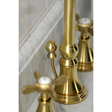 Essex Two - handle 3 - Hole Deck Mount Widespread Bathroom Sink Faucet With Brass Pop Up Drain - BUILDMYPLACE