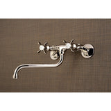 Essex Two Handle Wall Mount Bathroom Faucet W/ Two Hole Installation - BUILDMYPLACE