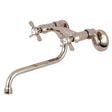 Essex Two Handle Wall Mount Bathroom Faucet W/ Two Hole Installation - BUILDMYPLACE