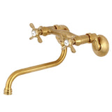 Essex Two Handle Wall Mount Bathroom Faucet W/ Two Hole Installation - BUILDMYPLACE