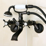 Essex Wall Mount Clawfoot Tub Faucet With Hand Shower - BUILDMYPLACE