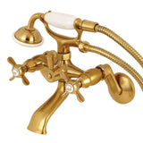 Essex Wall Mount Clawfoot Tub Faucet With Hand Shower - BUILDMYPLACE