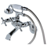 Essex Wall Mount Clawfoot Tub Faucet With Hand Shower - BUILDMYPLACE