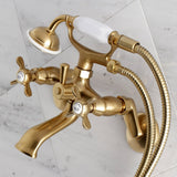 Essex Wall Mount Clawfoot Tub Faucet With Hand Shower - BUILDMYPLACE